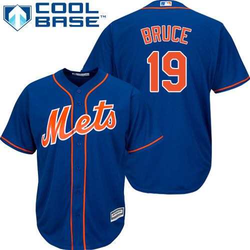Mets #19 Jay Bruce Blue New Cool Base Stitched MLB Jersey